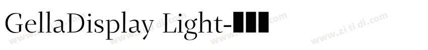GellaDisplay Light字体转换